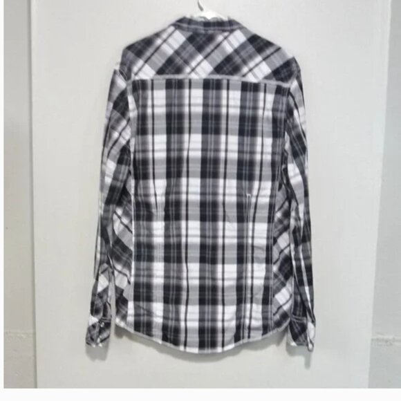 BKE BUCKLE WESTERN SHIRT SIZE LARGE BLACK PEARL SNAP - Picture 6 of 7